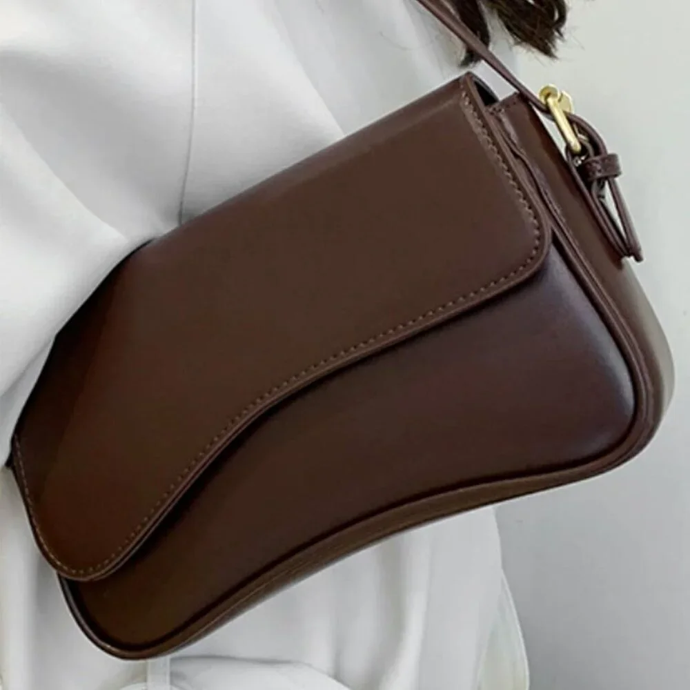 Shoulder Bag for Women Little Purse Hobo Bags Clutch Leather Handbags Brown Tote - Picture 8 of 8